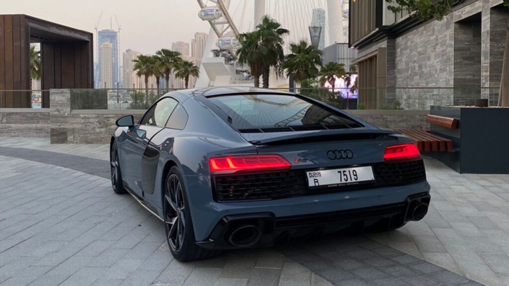 Grey Audi R8 Coupé - Rent an Audi R8 Coupé from Four Seasons Car Rental