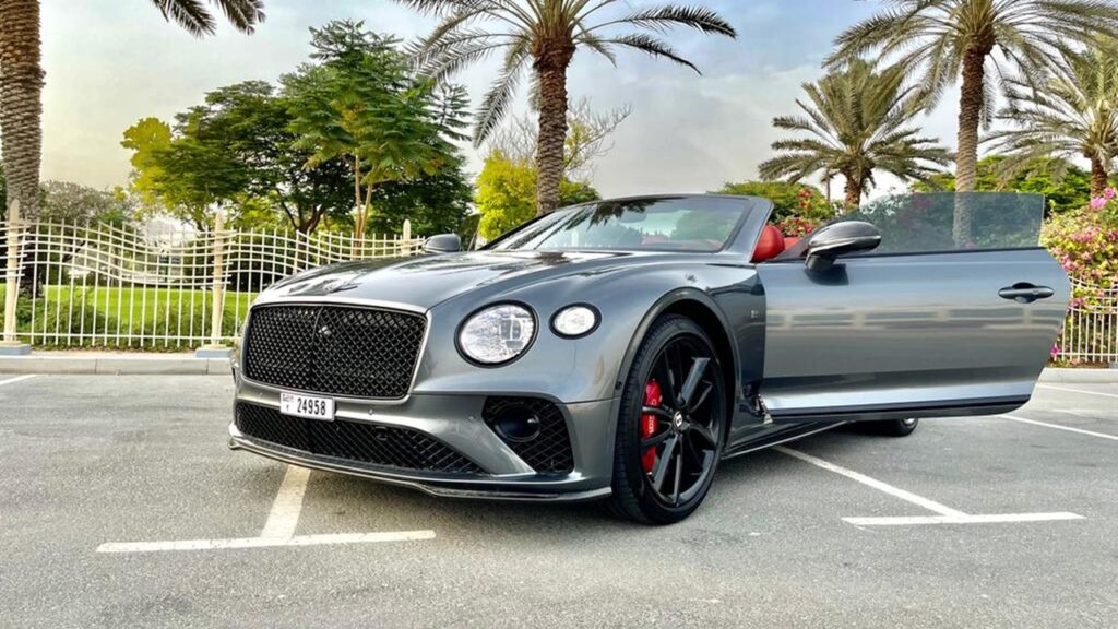 Dark Grey Bentley GT Convertible - Rent a Bentley GT Convertible from Four Seasons Car Rental