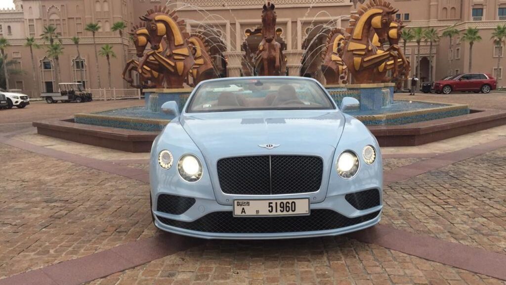 Light Grey Bentley GT Convertible - Rent a Bentley GT Convertible from Four Seasons Car Rental