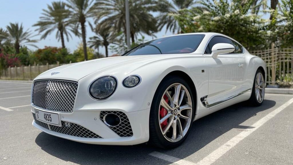 White Bentley GT - Rent a Bentley GT from Four Seasons Car Rental