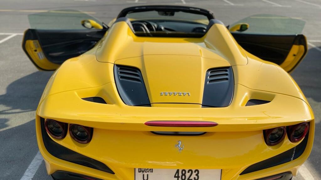 Yellow Ferrari F8 Spider - Rent a Ferrari F8 Spider from Four Seasons Car Rental