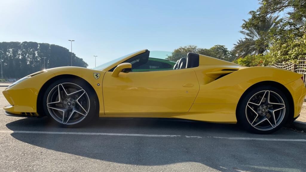 Yellow Ferrari F8 Spider - Rent a Ferrari F8 Spider from Four Seasons Car Rental
