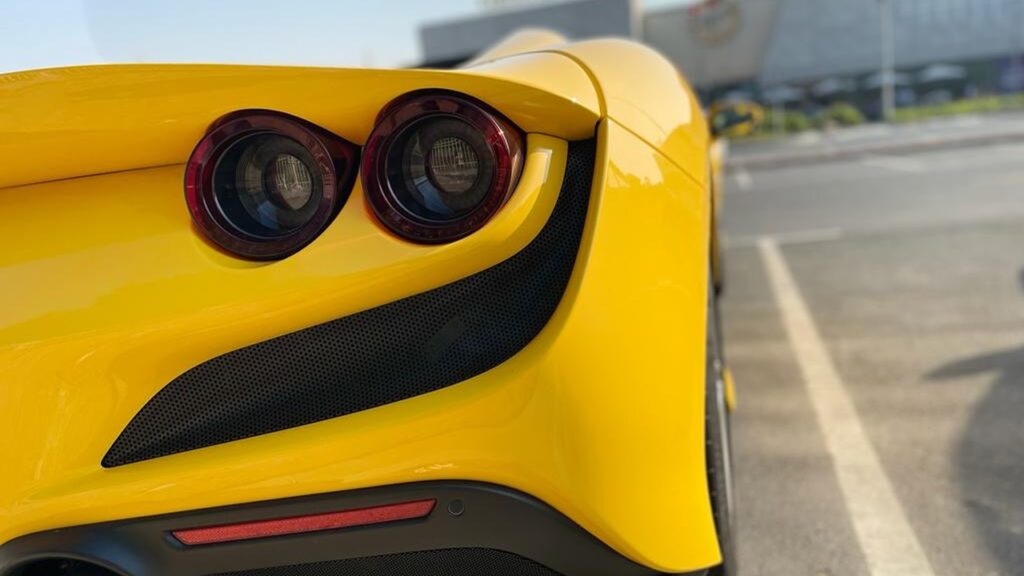 Yellow Ferrari F8 Spider - Rent a Ferrari F8 Spider from Four Seasons Car Rental