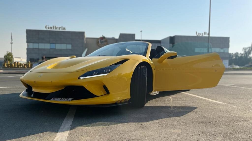 Yellow Ferrari F8 Spider - Rent a Ferrari F8 Spider from Four Seasons Car Rental