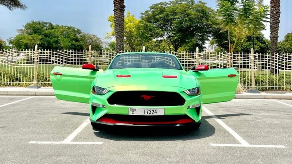 Green Ford Mustang GT - Rent a Ford Mustang GT from Four Seasons Car Rental