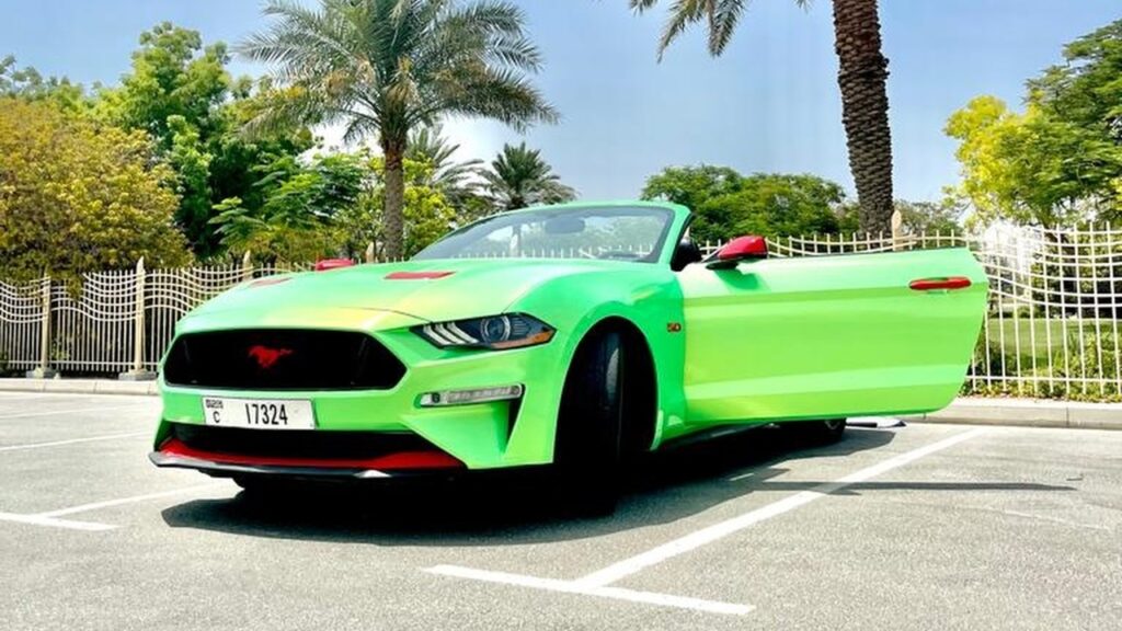 Green Ford Mustang GT - Rent a Ford Mustang GT from Four Seasons Car Rental