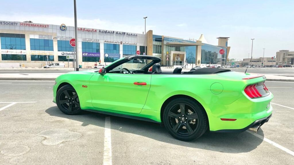 Green Ford Mustang GT - Rent a Ford Mustang GT from Four Seasons Car Rental