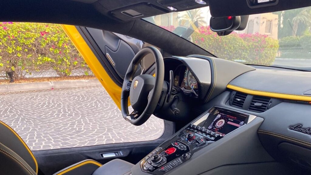 Yellow Lamborghini Aventador - Rent a Lamborghini Aventador from Four Seasons Car Rental