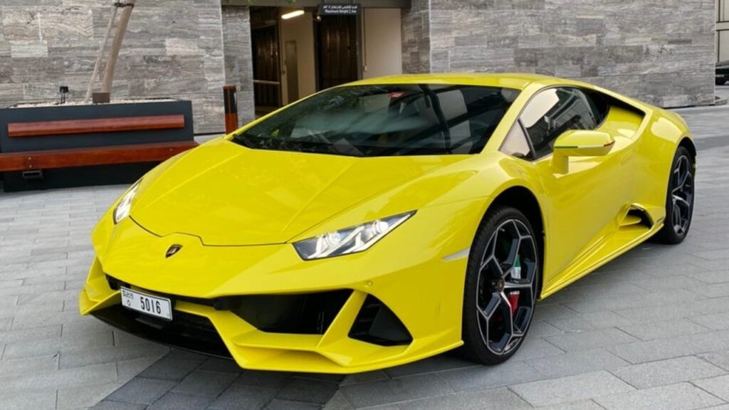 Yellow Lamborghini Huracán EVO - Rent a Lamborghini Huracán EVO from Four Seasons Car Rental
