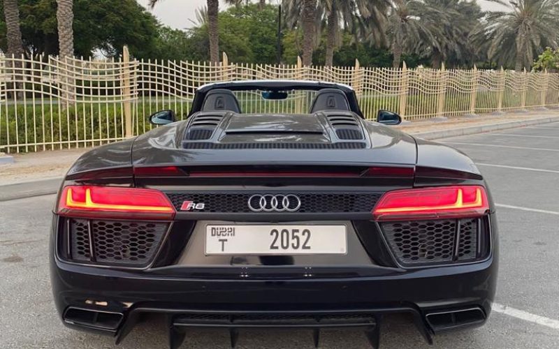 Black Audi R8 Convertible - Rent an Audi R8 Convertible from Four Seasons Car Rental