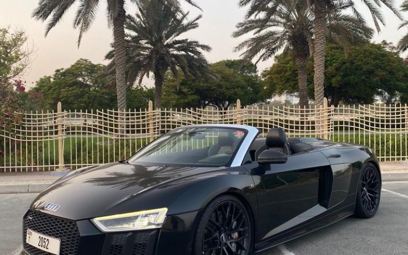 Black Audi R8 Convertible - Rent an Audi R8 Convertible from Four Seasons Car Rental