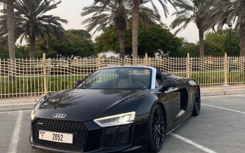 Black Audi R8 Convertible - Rent an Audi R8 Convertible from Four Seasons Car Rental