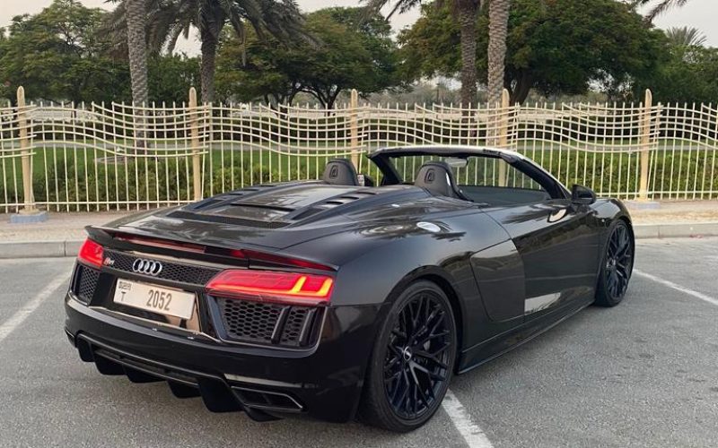 Black Audi R8 Convertible - Rent an Audi R8 Convertible from Four Seasons Car Rental