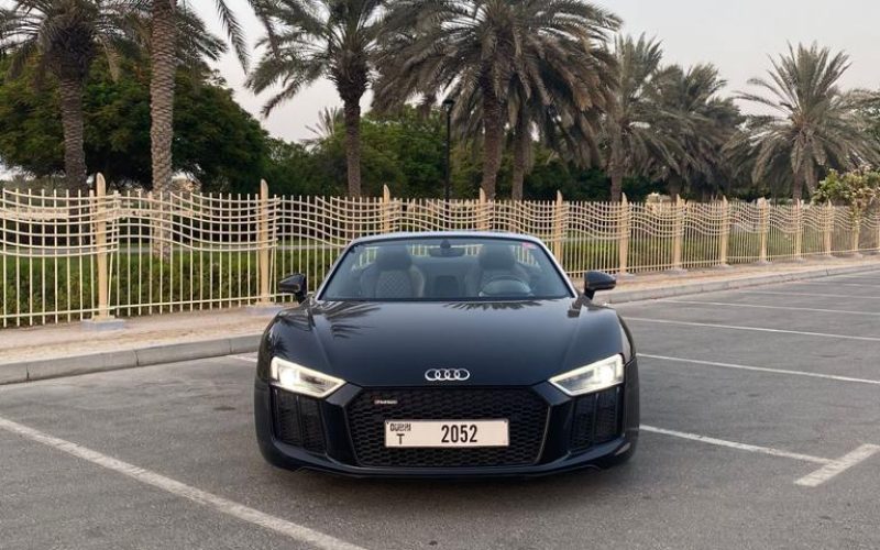 Black Audi R8 Convertible - Rent an Audi R8 Convertible from Four Seasons Car Rental