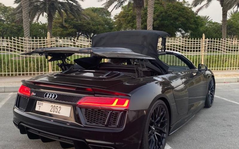 Black Audi R8 Convertible - Rent an Audi R8 Convertible from Four Seasons Car Rental