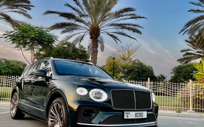 Green Bentley Bentayga - Rent a Bentley Bentayga from Four Seasons Car Rental