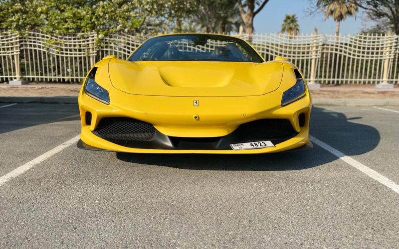 Yellow Ferrari F8 Spider - Rent a Ferrari F8 Spider from Four Seasons Car Rental