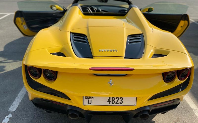 Yellow Ferrari F8 Spider - Rent a Ferrari F8 Spider from Four Seasons Car Rental