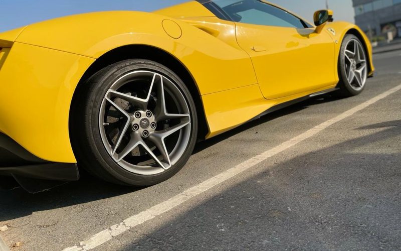 Yellow Ferrari F8 Spider - Rent a Ferrari F8 Spider from Four Seasons Car Rental