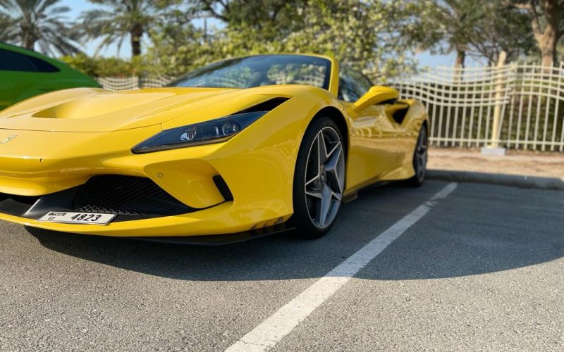 Yellow Ferrari F8 Spider - Rent a Ferrari F8 Spider from Four Seasons Car Rental