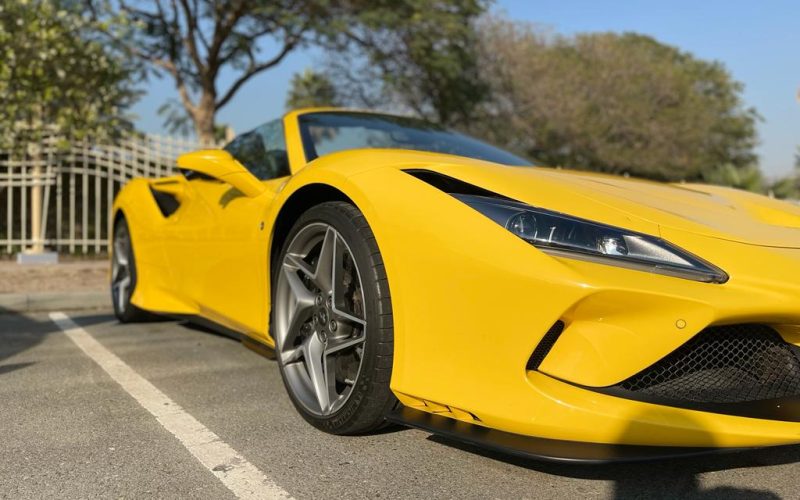 Yellow Ferrari F8 Spider - Rent a Ferrari F8 Spider from Four Seasons Car Rental