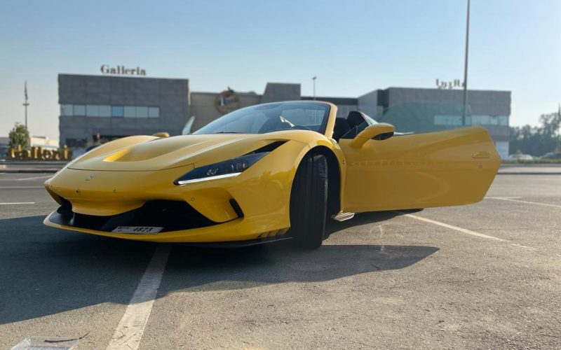 Yellow Ferrari F8 Spider - Rent a Ferrari F8 Spider from Four Seasons Car Rental