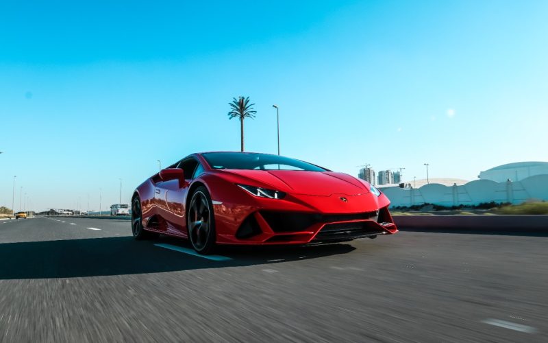 Red Lamborghini EVO - Rent a Lamborghini EVO from Four Seasons Car Rental