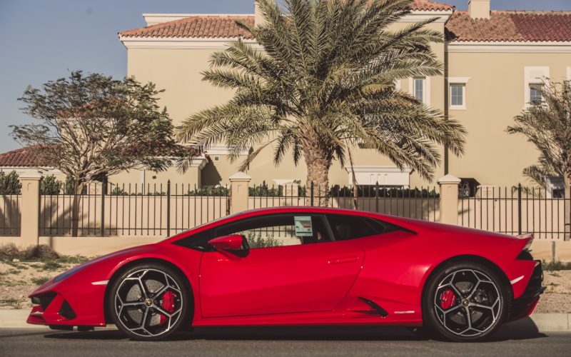 Red Lamborghini EVO - Rent a Lamborghini EVO from Four Seasons Car Rental