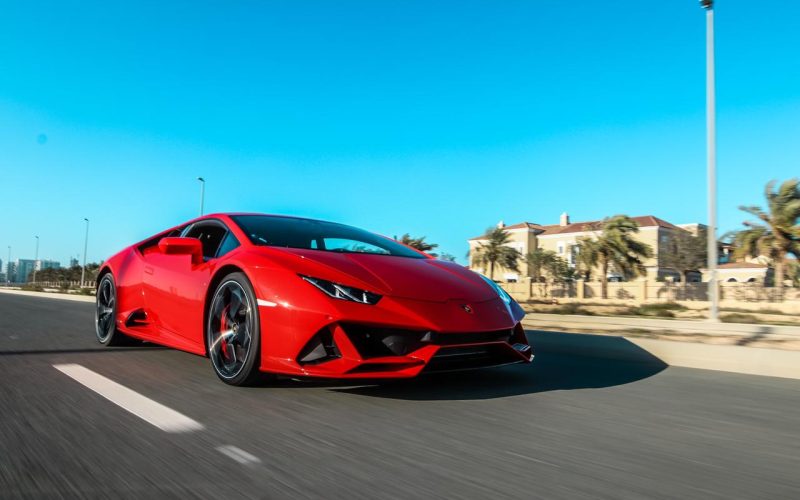 Red Lamborghini EVO - Rent a Lamborghini EVO from Four Seasons Car Rental