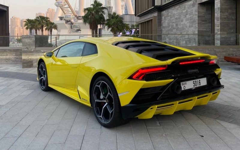 Yellow Lamborghini EVO - Rent a Lamborghini EVO from Four Seasons Car Rental